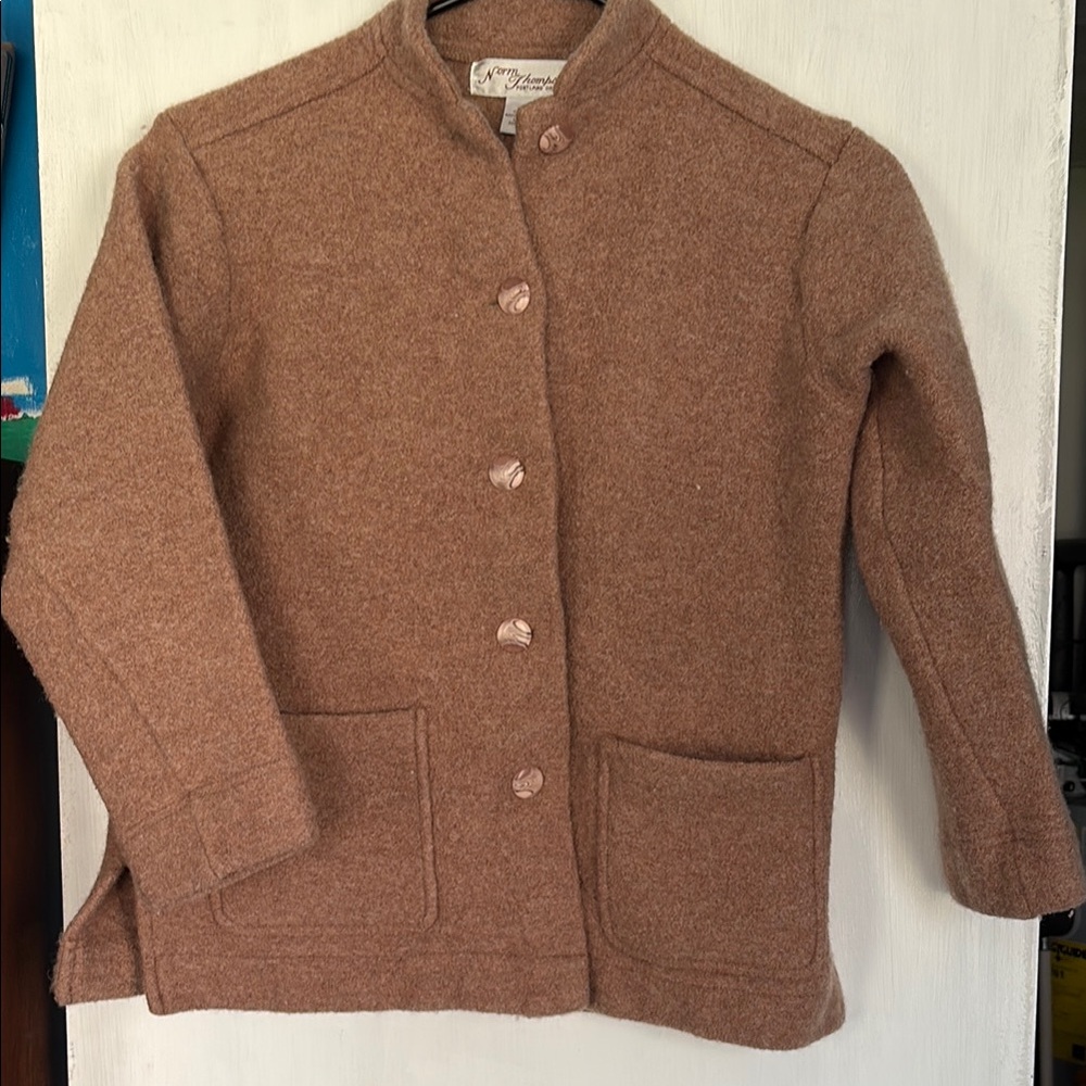 Size Medium/Norm Thompson/ Brown Wool Jacket